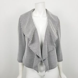 Calvin Klein  black and white pattern blazer
